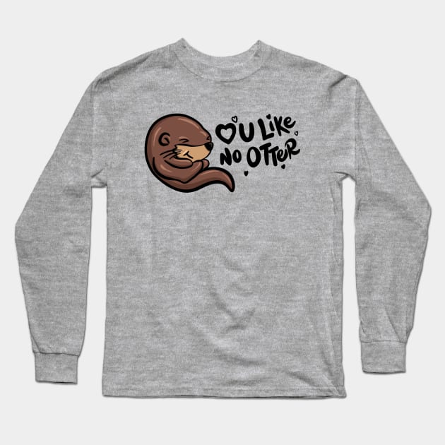 Otterly Adorable Long Sleeve T-Shirt by carcrashcarlos